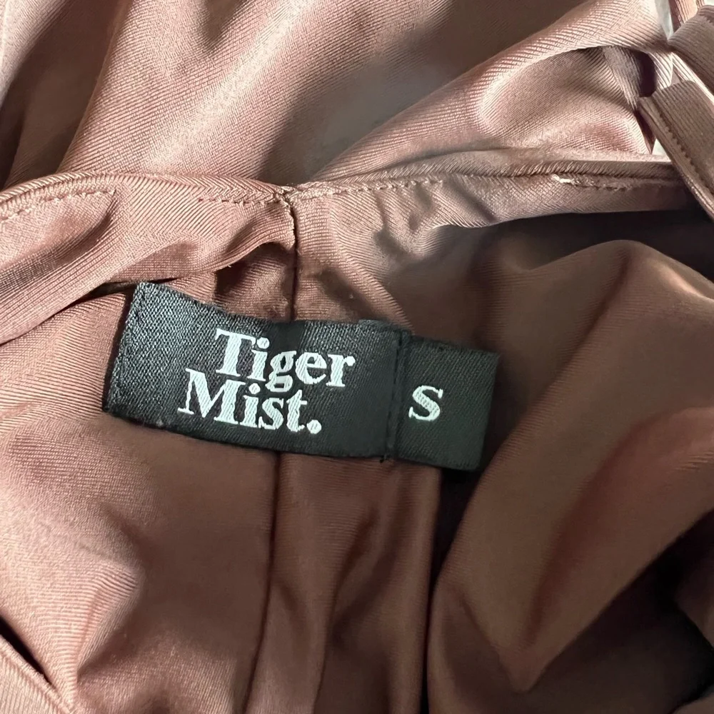 Tiger Mist brown ruched Amber mini dress - Picture 9 of 9